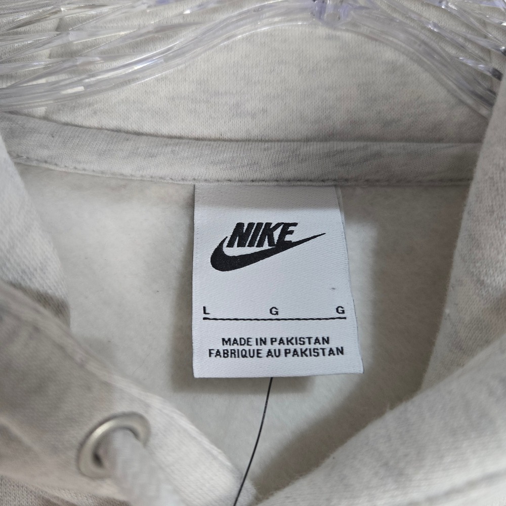 NWT Nike Hoodie Size Large Grey Sportswear Club Fleece Pullover Pocket #1708 - Picture 4 of 8